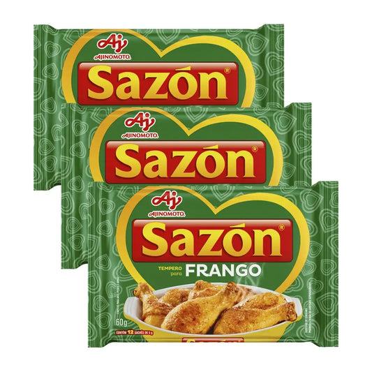 Tempêro SAZON Frango - Pack 3x 60 gr