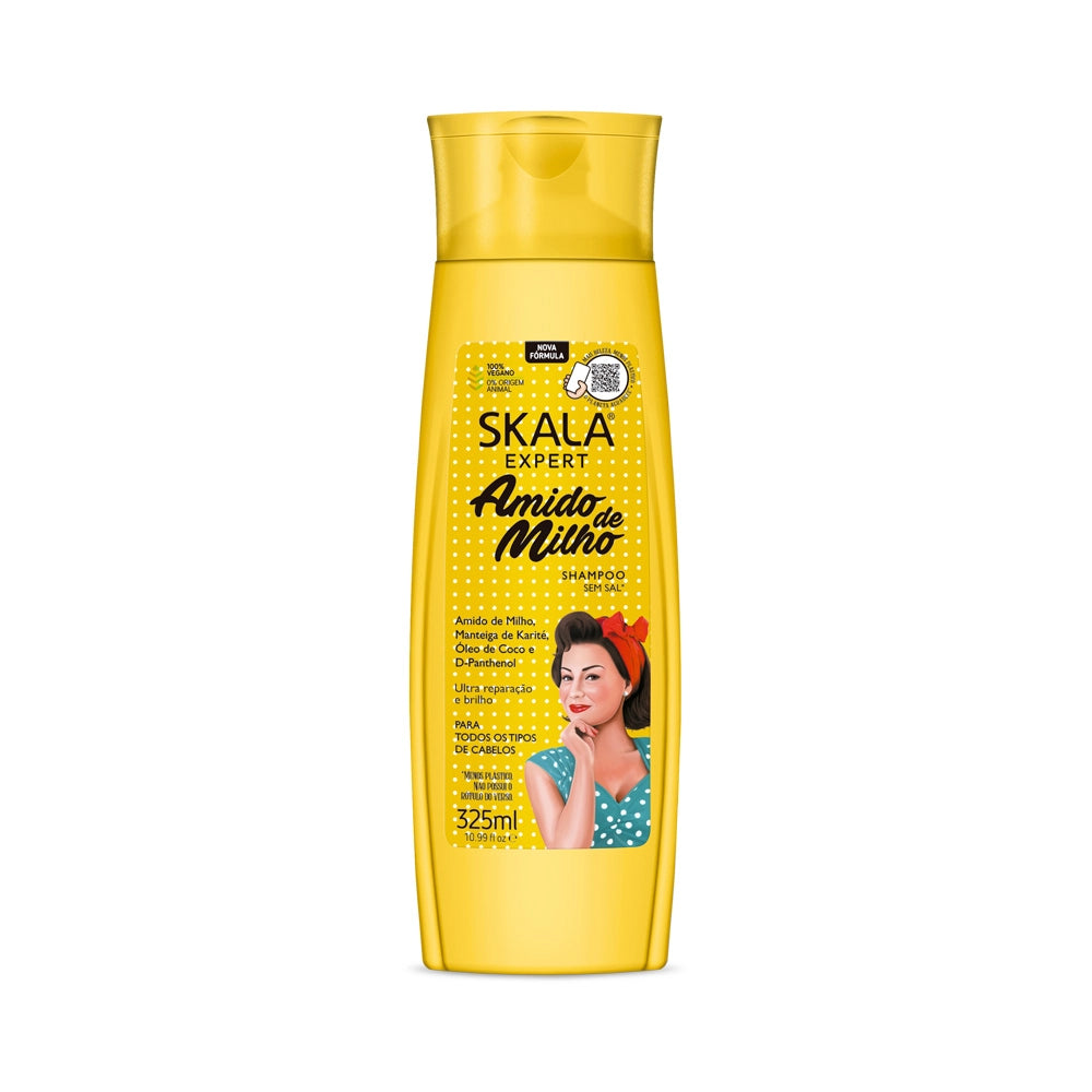 Shampoo SKALA Amido de Milho | Nutrição e revitalização para cabelos saudáveis