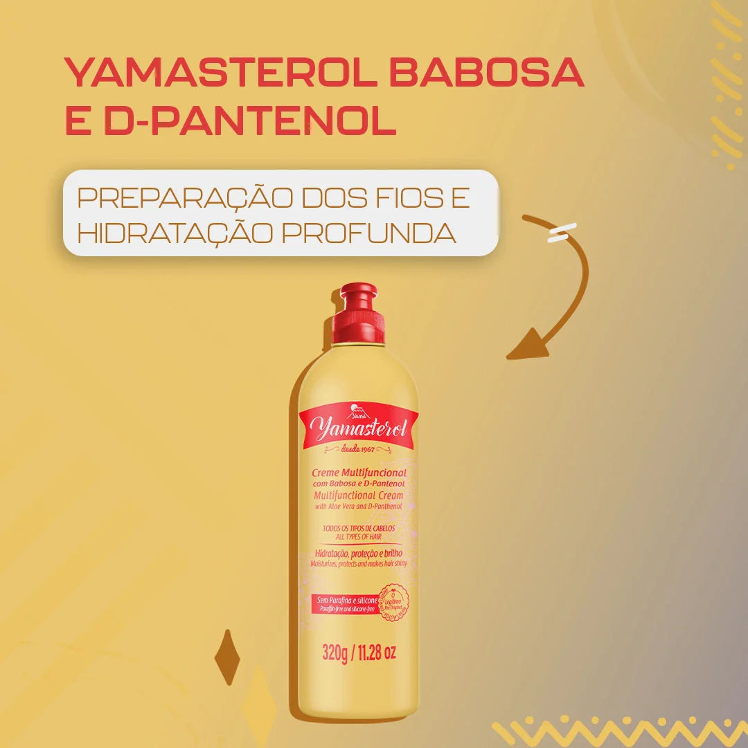 Yamasterol Creme Capilar Multifuncional Babosa e D-Pantenol - 320g